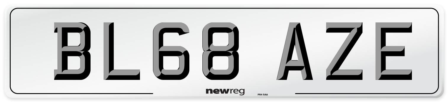 BL68 AZE Number Plate from New Reg